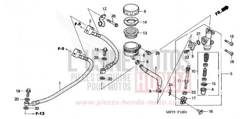 MAITRE-CYLINDRE FREIN AR. CYLINDRE (CBF500A) CBF500A4 de 2004
